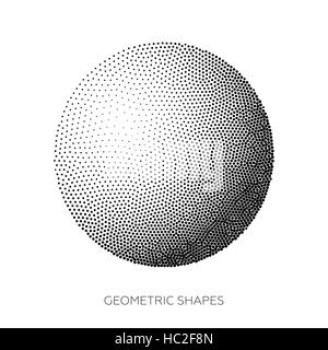 Les figures géométriques à trois dimensions à partir de points recueillis Illustration de Vecteur