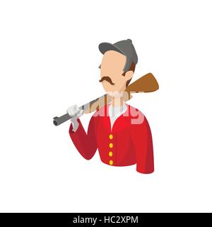 Hunterr retro cartoon character Illustration de Vecteur