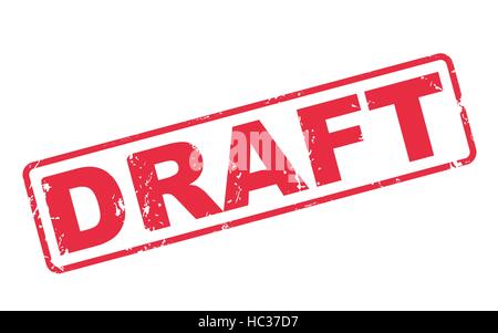 Projet de timbres avec texte en rouge sur fond blanc Illustration de Vecteur