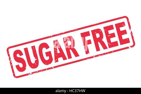 Stamp sans-sucre avec le texte en rouge sur fond blanc Illustration de Vecteur