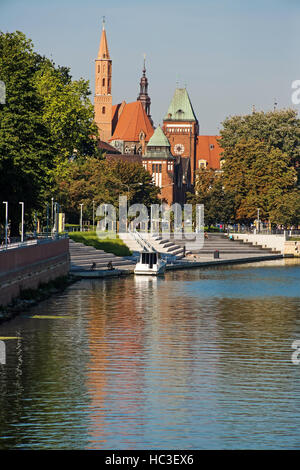 Wroclaw - vieille ville d'Europe de l'est sur la rivière Oder. Pologne Banque D'Images