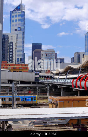 La gare ferroviaire du sud de la Croix de Victoria à Melbourne, Australie, Banque D'Images