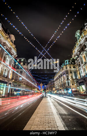 Les lumières de Noël autour de Oxford Street / Regent Street, London, UK Banque D'Images