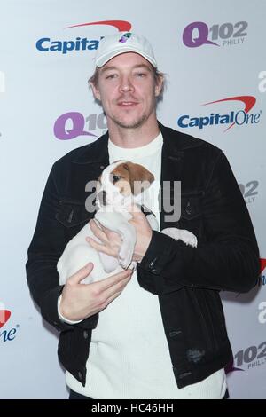 Philadelphia, PA, USA. 7 Décembre, 2016. Diplo à Q102's Jingle Ball 2016 iHeartRadio à la Wells Fargo Center de Philadelphie, PA, le 7 décembre 2016. Crédit : Diego Corredor Punch/media/Alamy Live News Banque D'Images