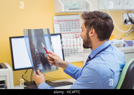 Doctor examining x-ray Banque D'Images