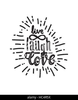 Poster live laugh love Illustration de Vecteur