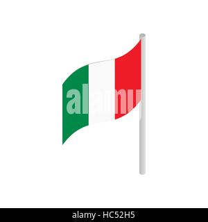 L'icône du drapeau de l'Italie 3D isométrique style Illustration de Vecteur