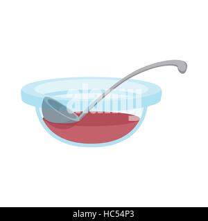 L'icône rouge jus de rowan cartoon Illustration de Vecteur