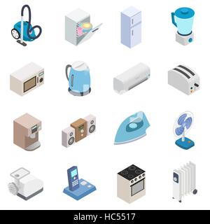 Les icônes de l'électroménager Illustration de Vecteur