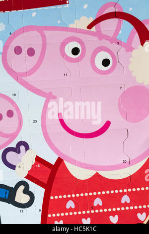 Détail de chocolat au lait Kinnerton Peppa Pig advent calendar Banque D'Images