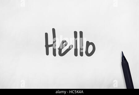 Bonjour Bonjour l'expression de Vœux Communication Concept Banque D'Images