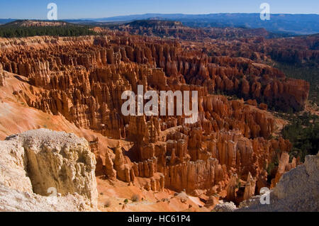 U.S.A ; Utah ; Bryce Canyon AMPHITHEATER DE CHEMINÉES D'INSPIRATION POINT Banque D'Images