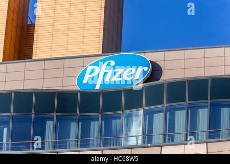 Logo Pfizer, Berlin, Allemagne Banque D'Images