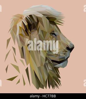 Basse design Lion poly. Illustration vecteur de triangle Illustration de Vecteur