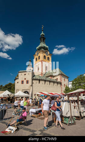 Foire de rue, château à Namestie Moysesa à Banska Bystrica, Slovaquie Banque D'Images