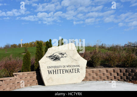 Université du Wisconsin - Eau vive, en eau vive, Wisconsin Banque D'Images