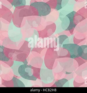 La Saint-valentin transparente avec motif coeur Illustration de Vecteur