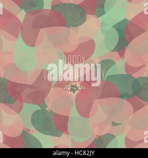 La Saint-valentin transparente avec motif coeur Illustration de Vecteur