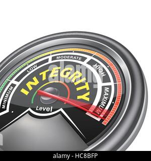 L'intégrité du vecteur indicateur conceptuel isolé sur fond blanc Illustration de Vecteur