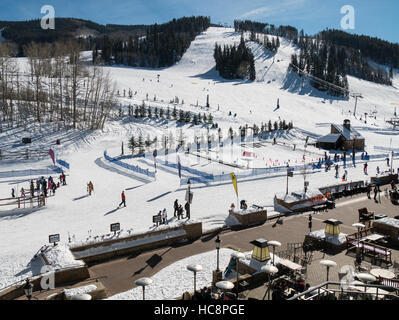 Superficie de base, Beaver Creek Resort, Colorado. Banque D'Images