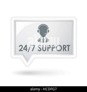 Tous les jours services support mots sur une bulle sur fond blanc Illustration de Vecteur