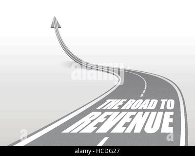 La route aux recettes mots sur la route chemin qui monte comme une flèche Illustration de Vecteur