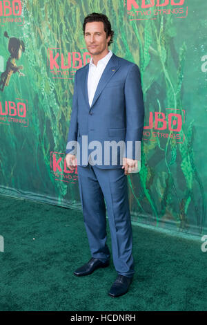 'Kubo et les deux chaînes' Premiere avec : Matthew McConaughey Où : Universal City, California, United States Quand : 15 août 2016 Banque D'Images