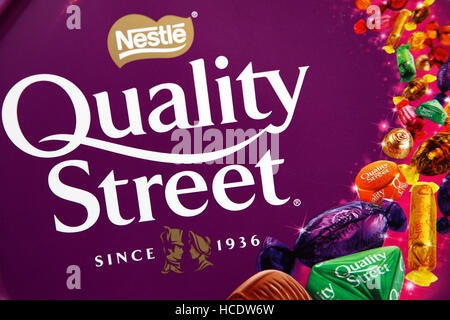 Chocolats Quality Street Banque D'Images