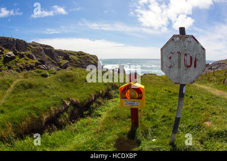 Près de trois châteaux Head Irlande Banque D'Images