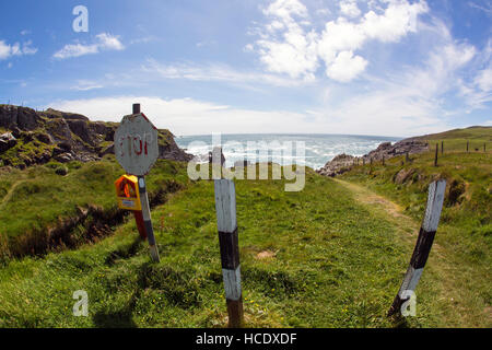 Près de trois châteaux Head Irlande Banque D'Images