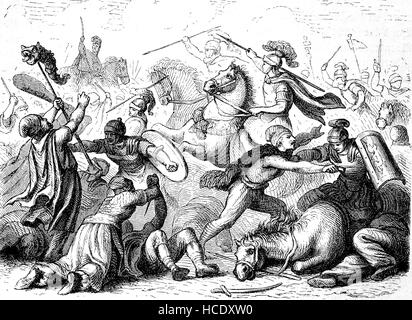 Théodose I., Flavius Théodose Auguste, 347 - 395, également connu sous le nom de Théodose le Grand, fut empereur romain de 379 à 395 AD AD, l'histoire de la Rome antique, Empire romain, Italie Banque D'Images