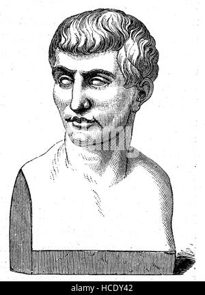 Marcus Junius Brutus, BC 85 - 42 AV, souvent désigné comme Brutus, était un homme politique de la République romaine tardive, l'histoire de la Rome antique, Empire romain, Italie Banque D'Images