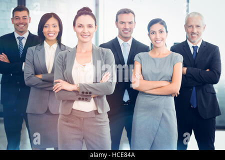 Confident business team in office Banque D'Images