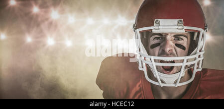 Composite image of rugby player crier Banque D'Images