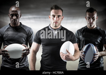 Les joueurs de rugby de l'image composite Banque D'Images