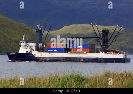 C'est le marchand de la mer, la baie d'Unalaska Dutch Harbor, Îles Aléoutiennes, Alaska, USA Banque D'Images