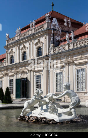 Palais Belvédère pendant une descente à Vienne - Autriche. Banque D'Images