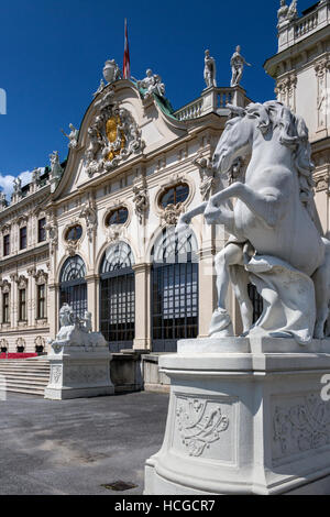 Palais Belvédère pendant une supérieure à Vienne - Autriche. Banque D'Images