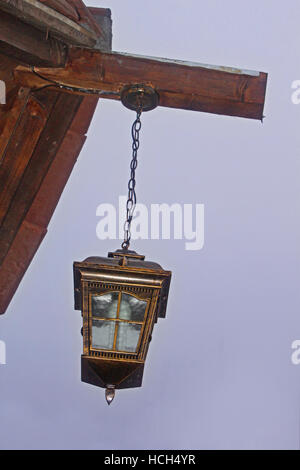 Lantern dans le brouillard Banque D'Images