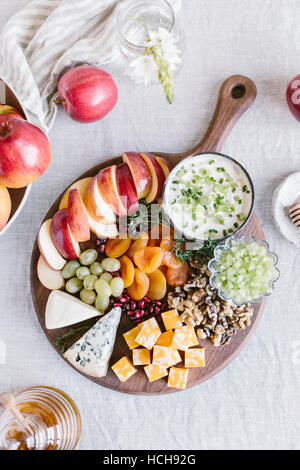 Assiette de fromages Banque D'Images