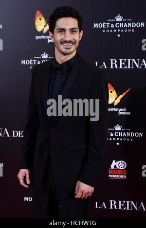 Darin Chino acteur lors de la première du film "La reine d'Espagne" à Madrid le jeudi 24 novembre 2016. Banque D'Images