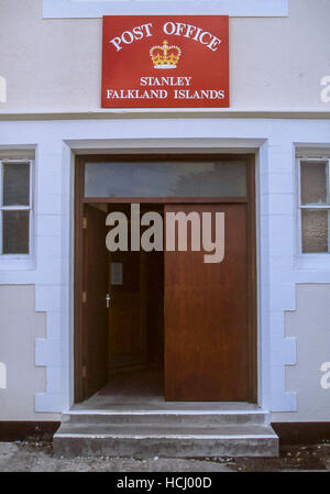 Port Stanley, East Falkland, îles Falkland. 7 Février, 2003. Entrée du bureau de poste à Port Stanley, la capitale des îles Falkland, sur l'île de East Falkland, dans l'Atlantique Sud. © Arnold Drapkin/ZUMA/Alamy Fil Live News Banque D'Images