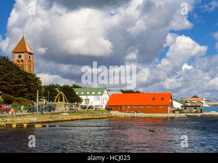 Port Stanley, East Falkland, îles Falkland. 7 Février, 2003. Port Stanley, la capitale des îles Malouines, est situé sur l'île de East Falkland, dans l'Atlantique Sud. © Arnold Drapkin/ZUMA/Alamy Fil Live News Banque D'Images