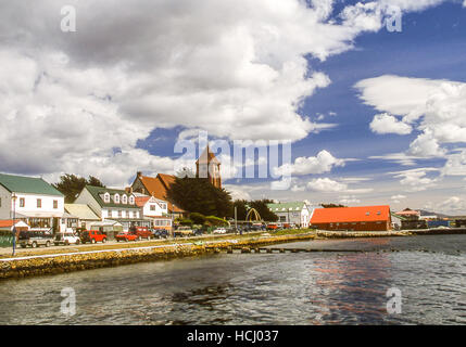 Port Stanley, East Falkland, îles Falkland. 7 Février, 2003. Port Stanley, la capitale des îles Malouines, est situé sur l'île de East Falkland, dans l'Atlantique Sud. © Arnold Drapkin/ZUMA/Alamy Fil Live News Banque D'Images