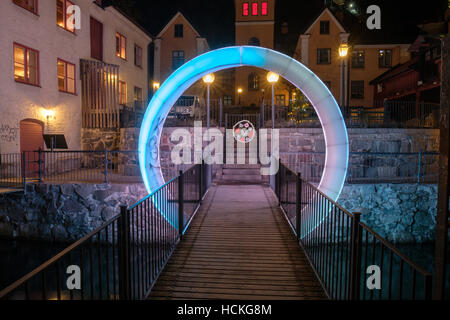 Festival Lumière Norrköping 2016-2017 dans le paysage industriel unique dans le centre-ville de Norrkoping). Banque D'Images