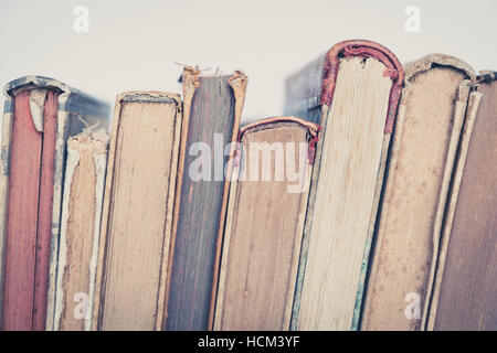Pile de livres - vintage books closeup Banque D'Images
