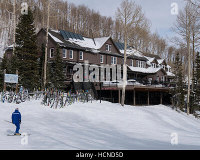 Mid-Mountain Lodge, Park City Mountain Resort, Park City, Utah. Banque D'Images