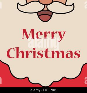 Santa Claus Noël barbe blanche. Chemise rouge. Vierge avec place pour le texte Illustration de Vecteur