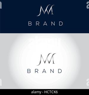 M,W vecteur lettres monogramme. MW logo design. Illustration de Vecteur