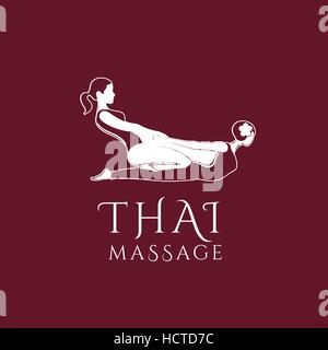 La chiropractie, la massothérapie, les maux de dos et l'ostéopathie, l'icône logo, signe, label. Identité de marque de Spa et de bien-être Illustration de Vecteur